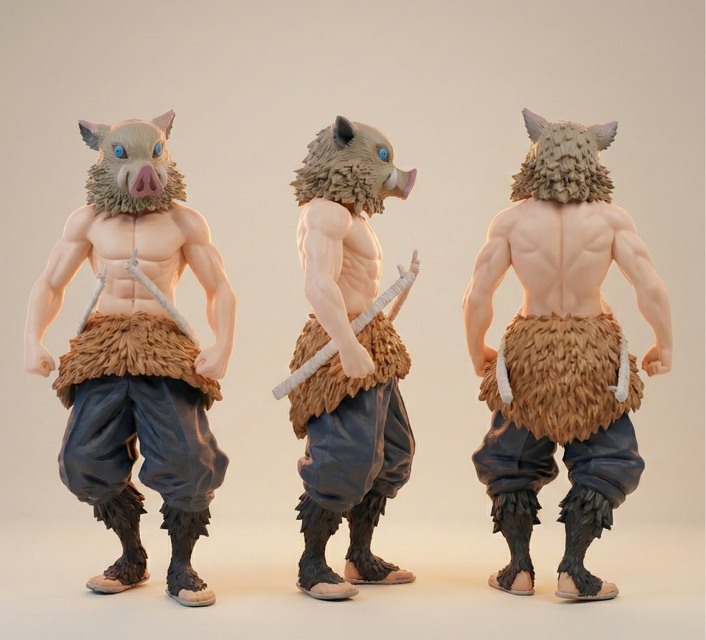 Inosuke Hashibira – Premium Demon Slayer Statue (Boar Mask Edition)